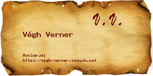 Végh Verner névjegykártya